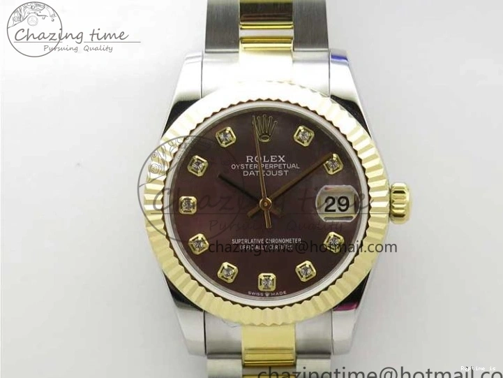 0106 FashionForward Datejust 31mm 278273 SS YG BP Maker Best Edition Gray MOP Diamonds Dial on SS YG Oyster Bracelet 2720